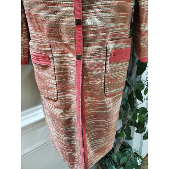 Bandolino Women Multicolor Acrylic Long Sleeve Buttons Front Long Jacket Size 12 - Picture 4 of 12